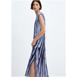 Vestido plisado tie-dye