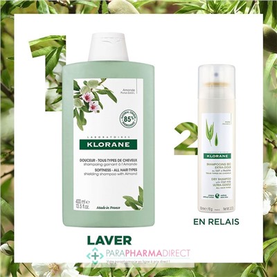 Klorane Amande - Douceur - Shampoing Gainant 400ml