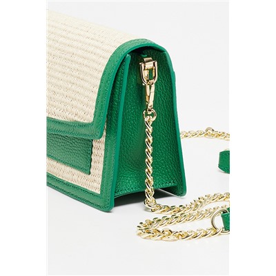 Bandolera de piel Kaia Verde