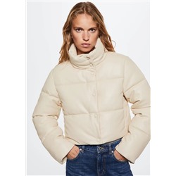 Anorak acolchado efecto piel -  Mujer | MANGO OUTLET Melilla