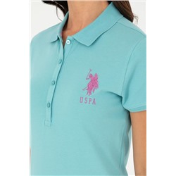 Kadın Mint Polo Yaka Örme Elbise