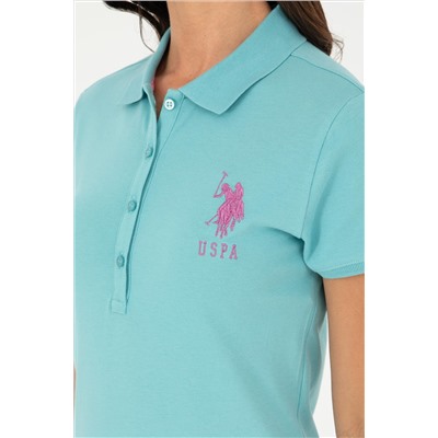 Kadın Mint Polo Yaka Örme Elbise