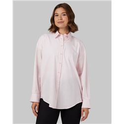 WOMEN'S OVERSIZED COTTON LONG SLEEVE BUTTON-UP