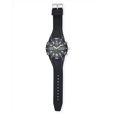 MENS BLACK STRAP ANA DIGI SPORT WATCH