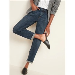 Mid-Rise Boyfriend Straight Jeans for Women