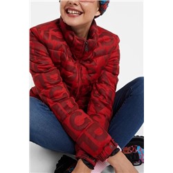Chaqueta larga padded letras