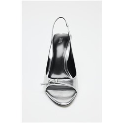 METALLIC HIGH-HEEL SANDALS