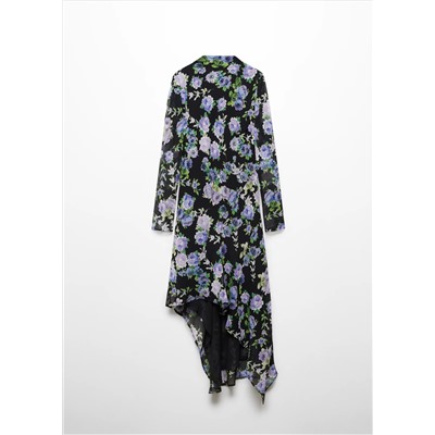 Vestido asimétrico flores