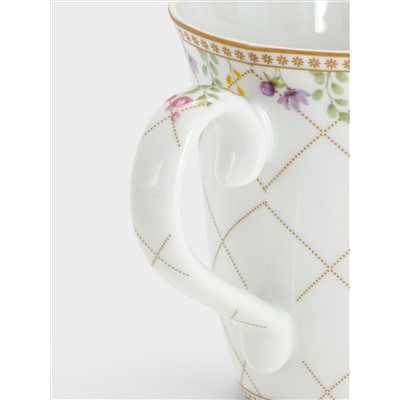 Кружка, 275 мл, фарфор P, белая, Корзина с цветами, Spring Bloom