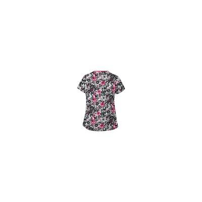 UA Floral A Gogo White Scrub Top