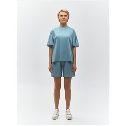 Футболка со сборками на рукавах