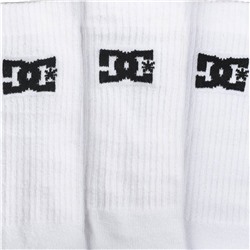 DC Shoes Sport Crew Unisex Socken 3 Paar weiß DC-01 CREW