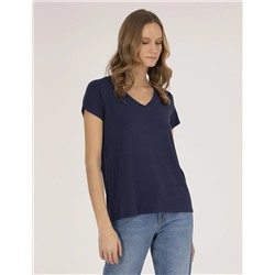 Lacivert Comfort Fit Basic Tişört