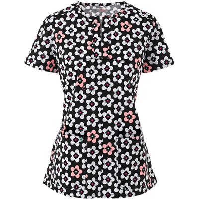 koi Stretch Scrubs Brighton Print Top