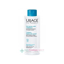 Uriage Eau Micellaire Thermale - Démaquille & Adoucit - Peaux Normales à sèches 500 ml