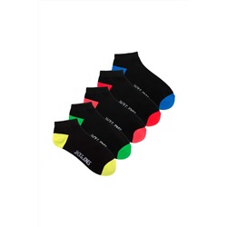 5 pares de calcetines cortos Negro