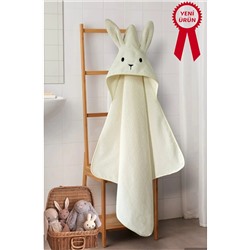 Alpar Tekstil Pamuklu Yumuşacık Bebek Banyo Havlu Kundak 75x75cm / Tavşan ATS20278