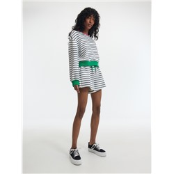 Jerseyshorts aus Rippstrick