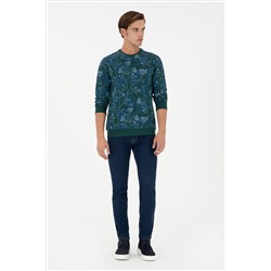 Erkek Koyu Yeşil Sweatshirt