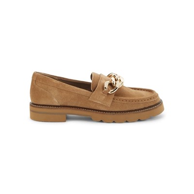 ANNE KLEIN Emmy Chain Leather Loafers