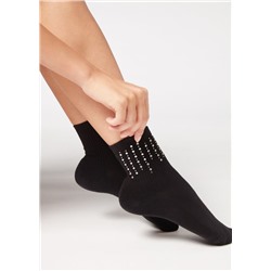 Kurze Sportsocken mit Strass
