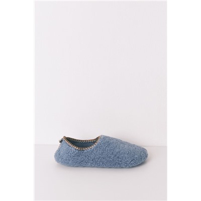 Zapatillas casa borreguito azul