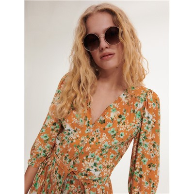 Viskose Kleid mit Muster