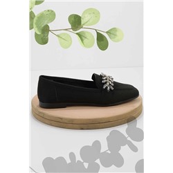 Bambi Siyah Süet Kadın Babet K01824211402