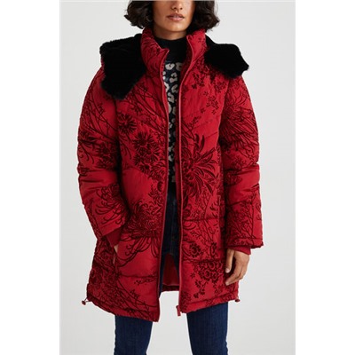 Chaqueta 3/4 acolchada flocado
