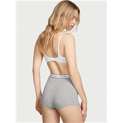 COTTON Logo Cotton High-Waist Boyshort Panty