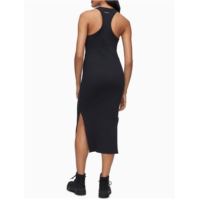 New Arrival Solid Racerback Midi Tank Dress