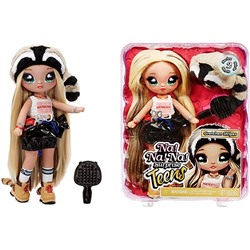 Na Na Na Surprise Teens 11" Fashion Doll Gretchen Stripes, Soft, Poseable, Blonde Hair, Cute Animal-inspired Raccoon Hat Outfit & Accessories, Gift for Kids, Toy for Girls & Boys Ages 5 6 7 8+ Years