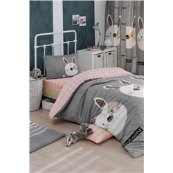 Ev & Ev Home Kolay Ütülenir Nevresim Takımı Tek Kişilik Tavşancık A Ep-021495