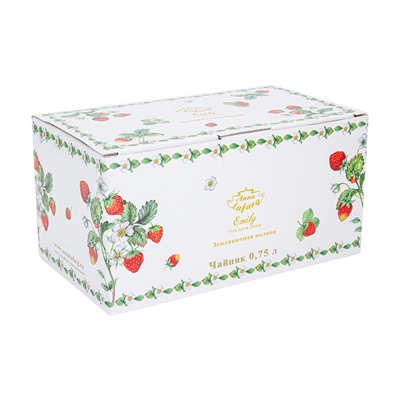 Чайник заварочный, 750 мл, фарфор F, белый, Земляника, Strawberry meadow, 60918