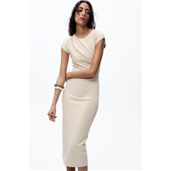 VESTIDO MIDI DRAPEADO LATERAL