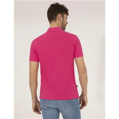 Pembe Slim Fit Polo Yaka Basic Tişört