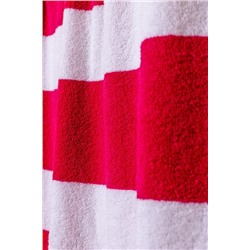 Biasse %100 Pamuk Plaj Havlusu - Beyaz/Fuşya - 70x150 cm