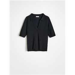 Oberteil im Polo-Stil aus Jersey
