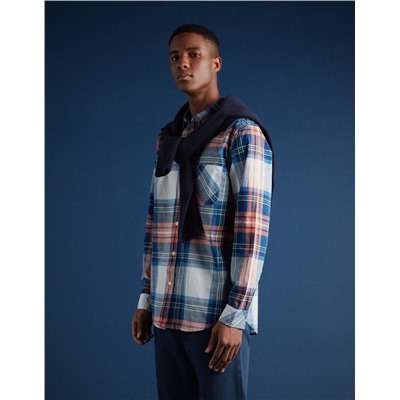 Pocket Plaid Shirt, Men, Multicolour