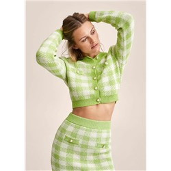 Minifalda punto cuadros -  Mujer | MANGO OUTLET Melilla