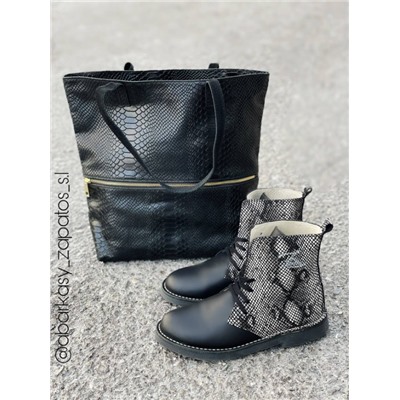 Ab. Zapatos 27025 serpiente · NEGRO+PELLE 1602/2 negro АКЦИЯ