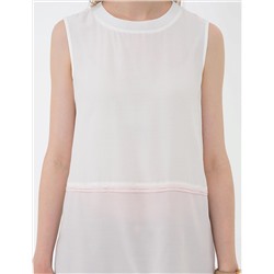 Toz Pembe Regular Fit Kolsuz Bluz