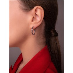 Серьги из серебра родированные 925 пробы С-3972р