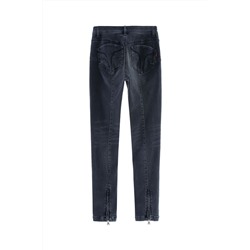 Vaquero slim fit de tiro alto Negro