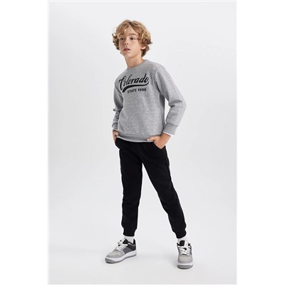 Defacto Erkek Çocuk Baskılı Sweatshirt Eşofman Altı 2'li Takım B3576A823WN