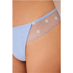 Tanga tul bordado azul