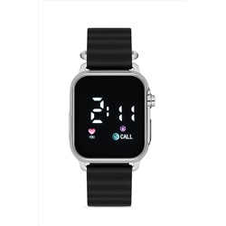 Aqua Di Polo 1987, Unisex Siyah Silikon Dijital Led Kol Saati APWR033303