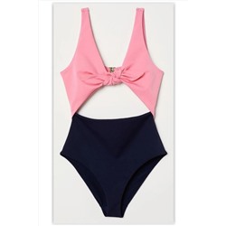 DEEP BEACH Db20097m Neon Pembe-siyah Önü Açık Fiyonklu Kaplı Mayo DB20097M