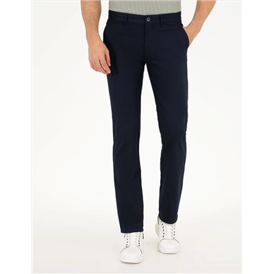 Lacivert Regular Fit Kanvas Pantolon