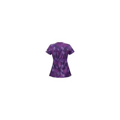 UA Luminance Leaf Grape Mock Wrap Scrub Top